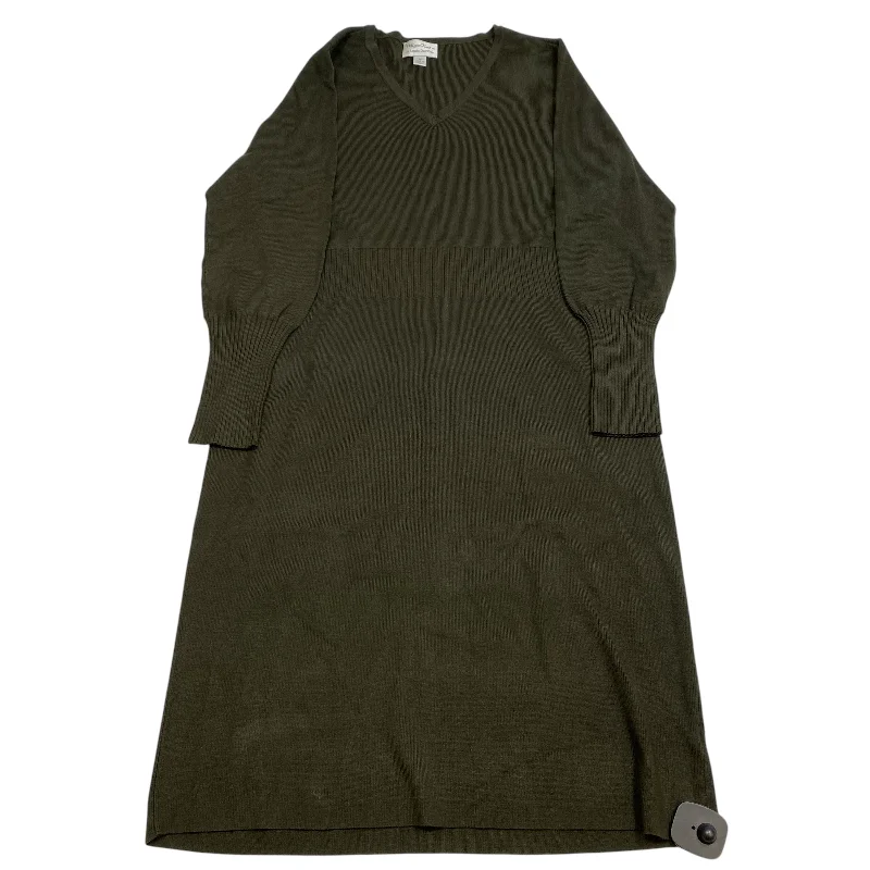 women's easy-to-wear dressesDress Sweater By Whisper Knit By Louis Dellolio In Green, Size: M