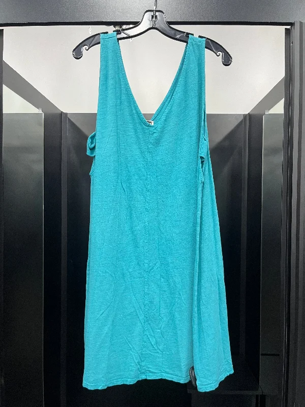 women's sleeveless dressesTeal Dress Casual Short Loft, Size 2x