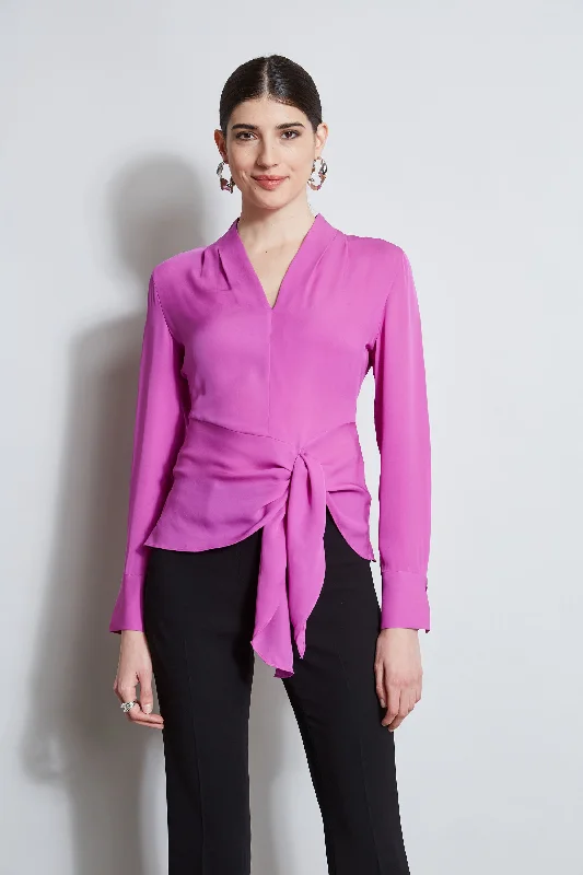 women's tops for wedding guest attireContour Side Tie Shirt