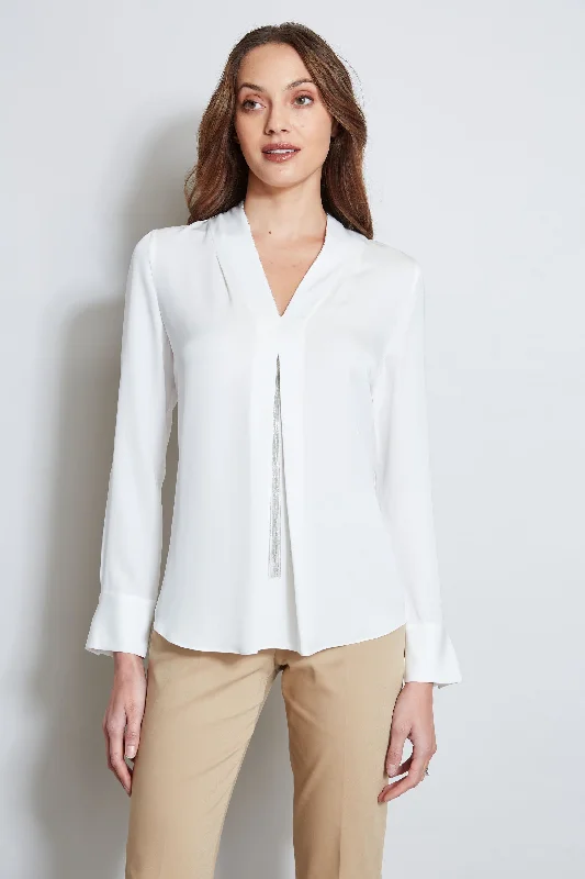 women's tops for those who seek both style and comfortLong Sleeve Chain Shirt