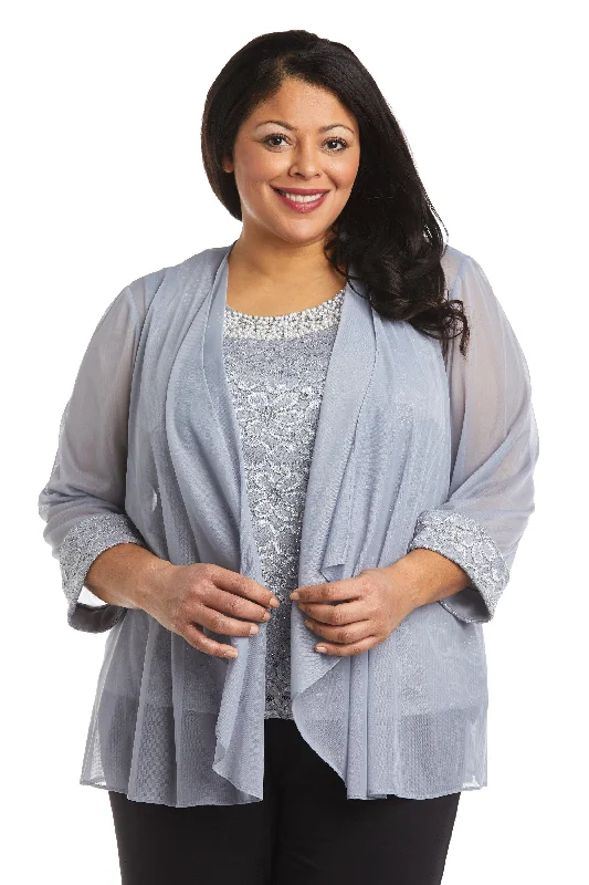 women's tops for those who want to show off their figure in a flattering wayR&M Richards 5988W Plus Size Top And Jacket Only