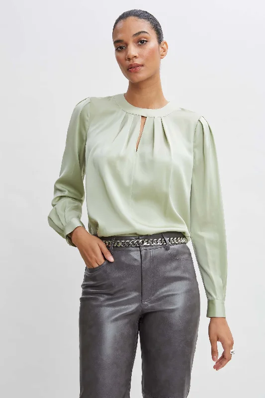 women's tops for those who want to invest in timeless piecesSilk Keyhole Shirt